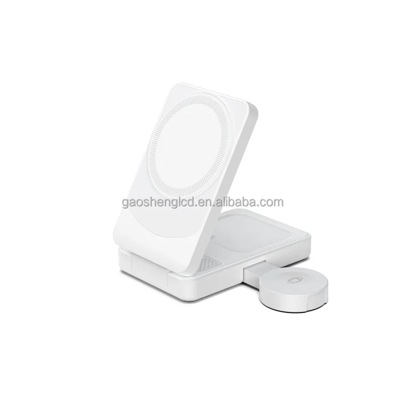 2025 3 in 1 Wireless Charger Station 15w 3 in 1 Foldable Cube Rotating Wireless Charger Magnetic Charging Holder for iPhone