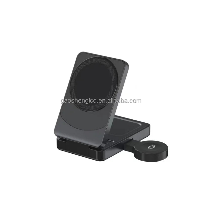 2025 3 in 1 Wireless Charger Station 15w 3 in 1 Foldable Cube Rotating Wireless Charger Magnetic Charging Holder for iPhone