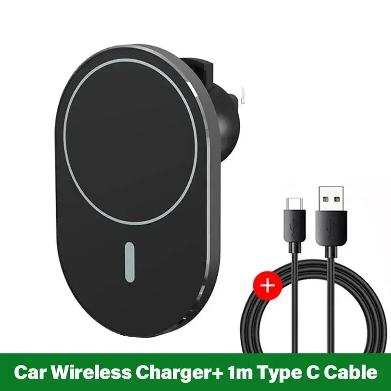 Magnetic Car Wireless Charger Holder for Magsafe iPhone 12 13 14 15 16 17 Pro Max Air Vent Car Stand Fast Car Charging Station