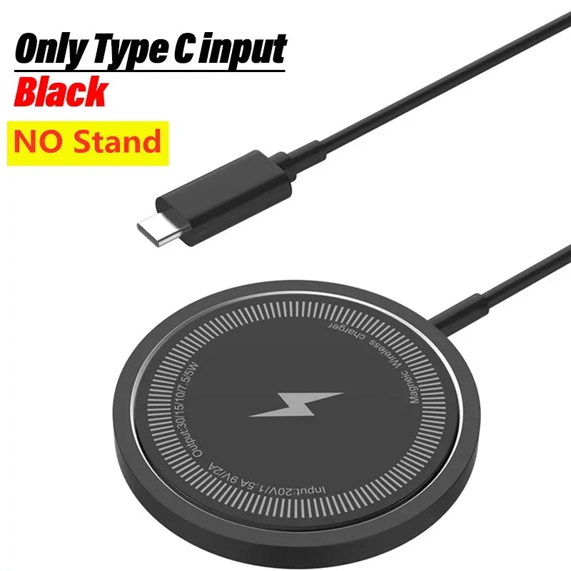 200W For Magsafe Wireless Charger Desk Phone Charge Pad For iPhone 16 15 14 13 12 Pro Max AirPods 4/3 Pro Fast Charging Station