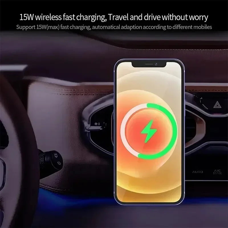 Magnetic Car Wireless Charger Holder for Magsafe iPhone 12 13 14 15 16 17 Pro Max Air Vent Car Stand Fast Car Charging Station