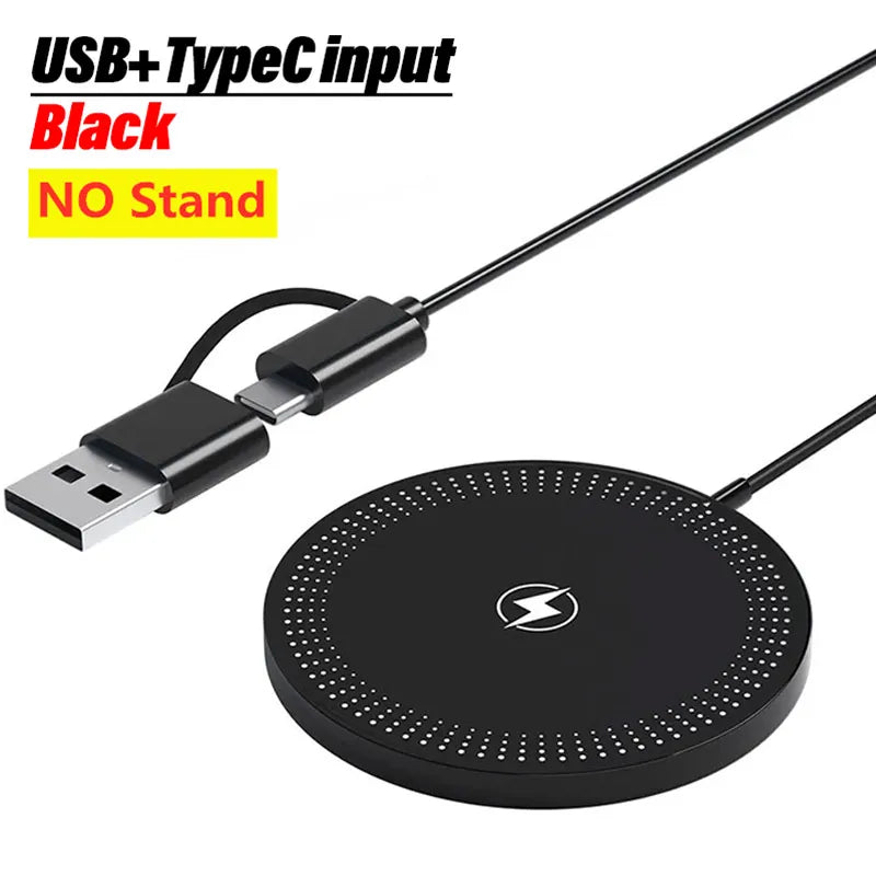 200W For Magsafe Wireless Charger Desk Phone Charge Pad For iPhone 16 15 14 13 12 Pro Max AirPods 4/3 Pro Fast Charging Station