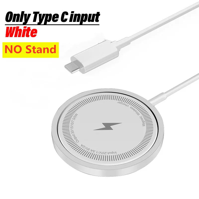 200W For Magsafe Wireless Charger Desk Phone Charge Pad For iPhone 16 15 14 13 12 Pro Max AirPods 4/3 Pro Fast Charging Station