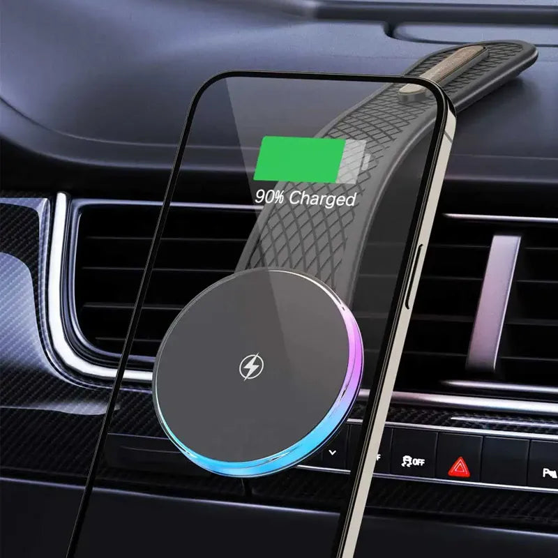 Car Magnetic Wireless Charger Adhesive Style Adjustable Dashboard Phone Chargers For Magsafe iPhone 16 15 14 13 12 Fast Charging