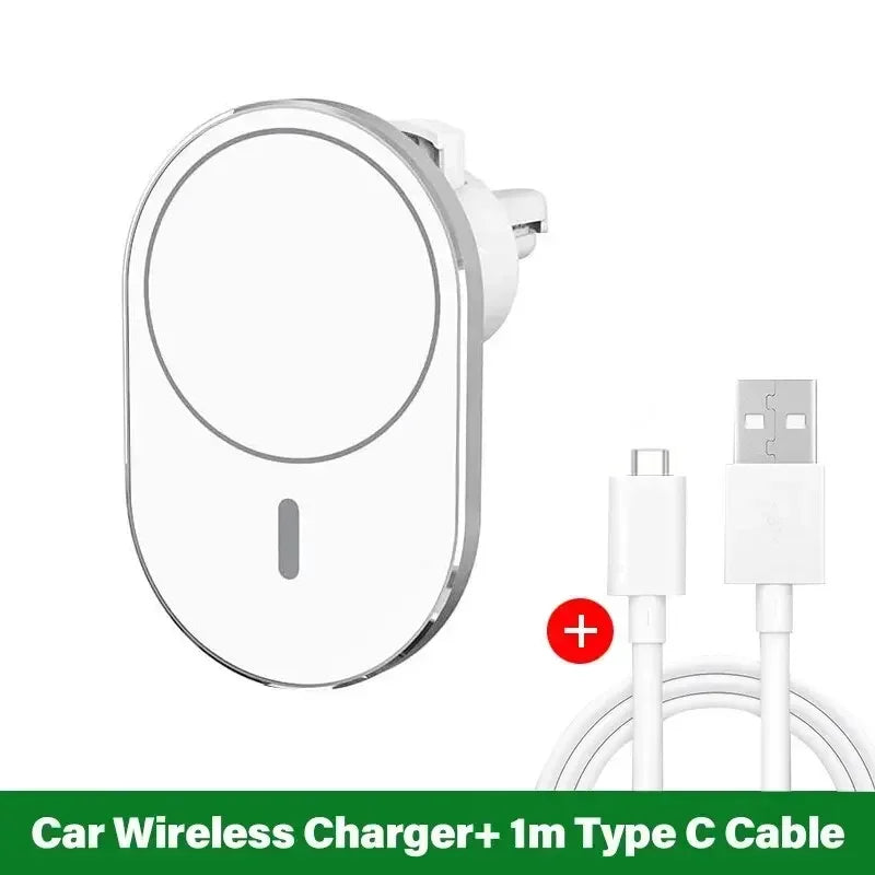 Magnetic Car Wireless Charger Holder for Magsafe iPhone 12 13 14 15 16 17 Pro Max Air Vent Car Stand Fast Car Charging Station