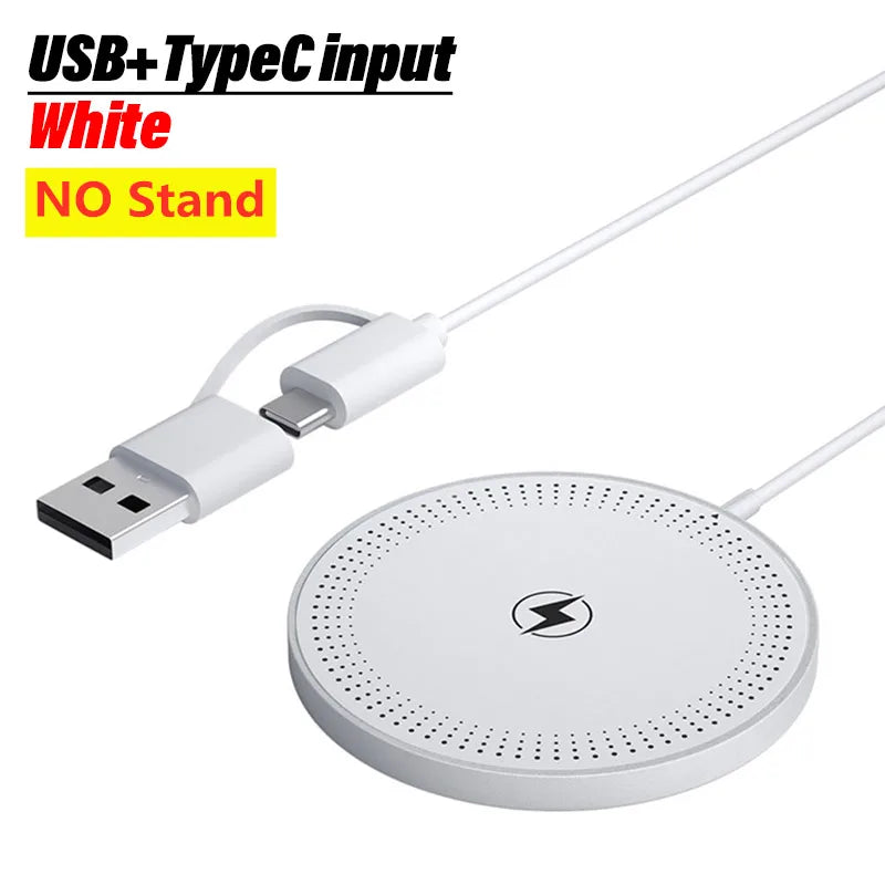 200W For Magsafe Wireless Charger Desk Phone Charge Pad For iPhone 16 15 14 13 12 Pro Max AirPods 4/3 Pro Fast Charging Station