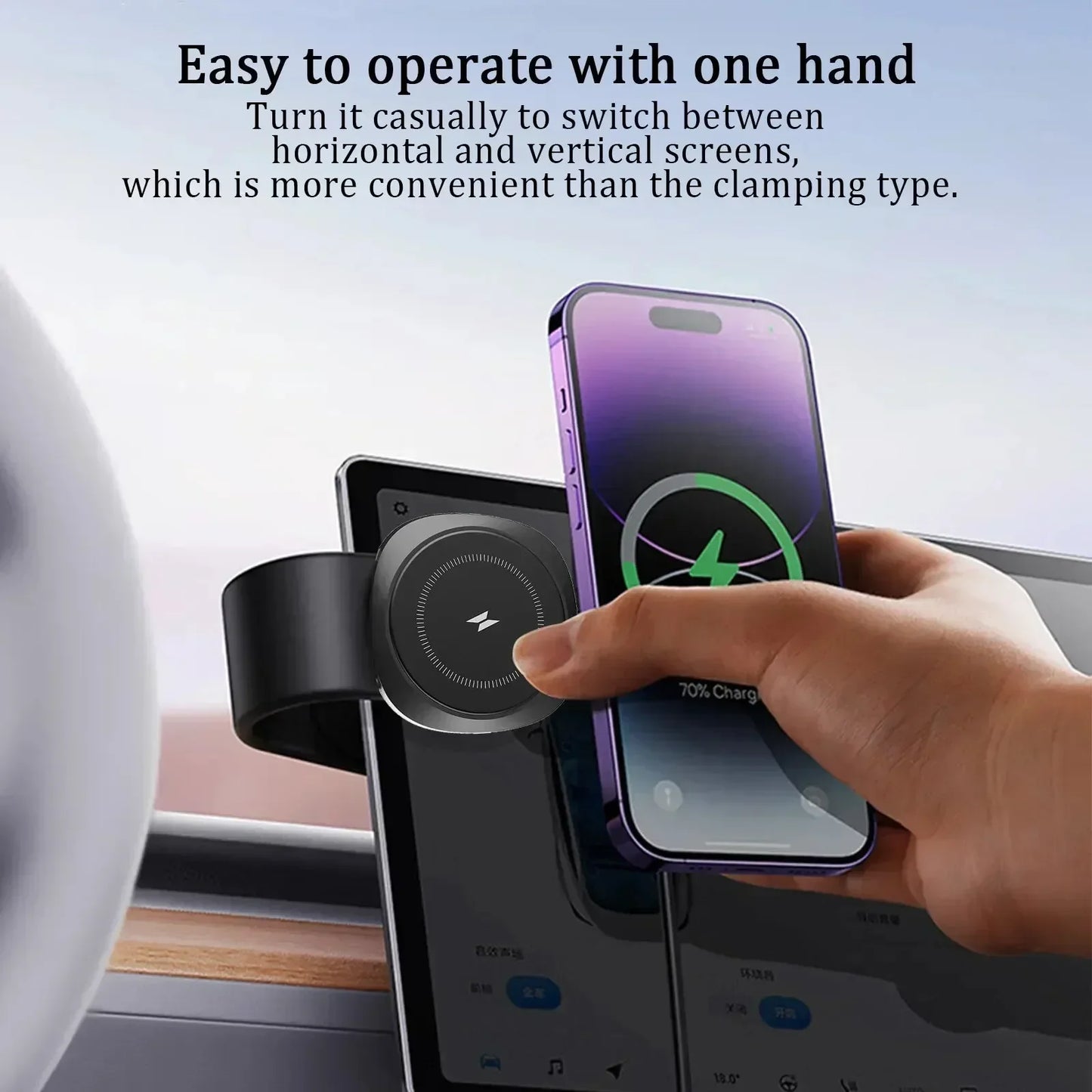 Car Magnetic Wireless Charger Adhesive Style Adjustable Dashboard Phone Chargers For Magsafe iPhone 16 15 14 13 12 Fast Charging